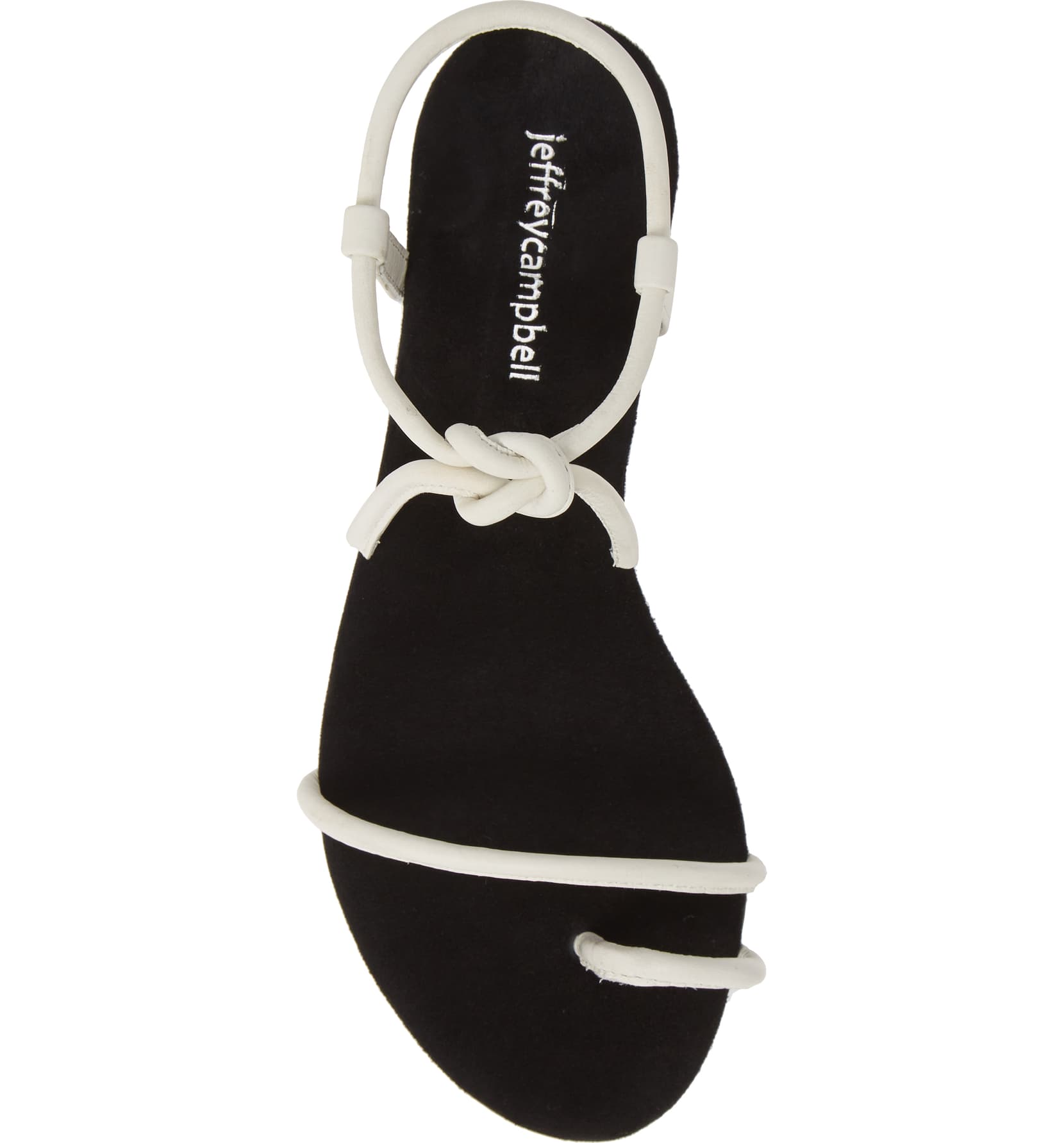 Jeffrey Campbell ASTER en cuir blanc à Lanières Plat Tie Sandal