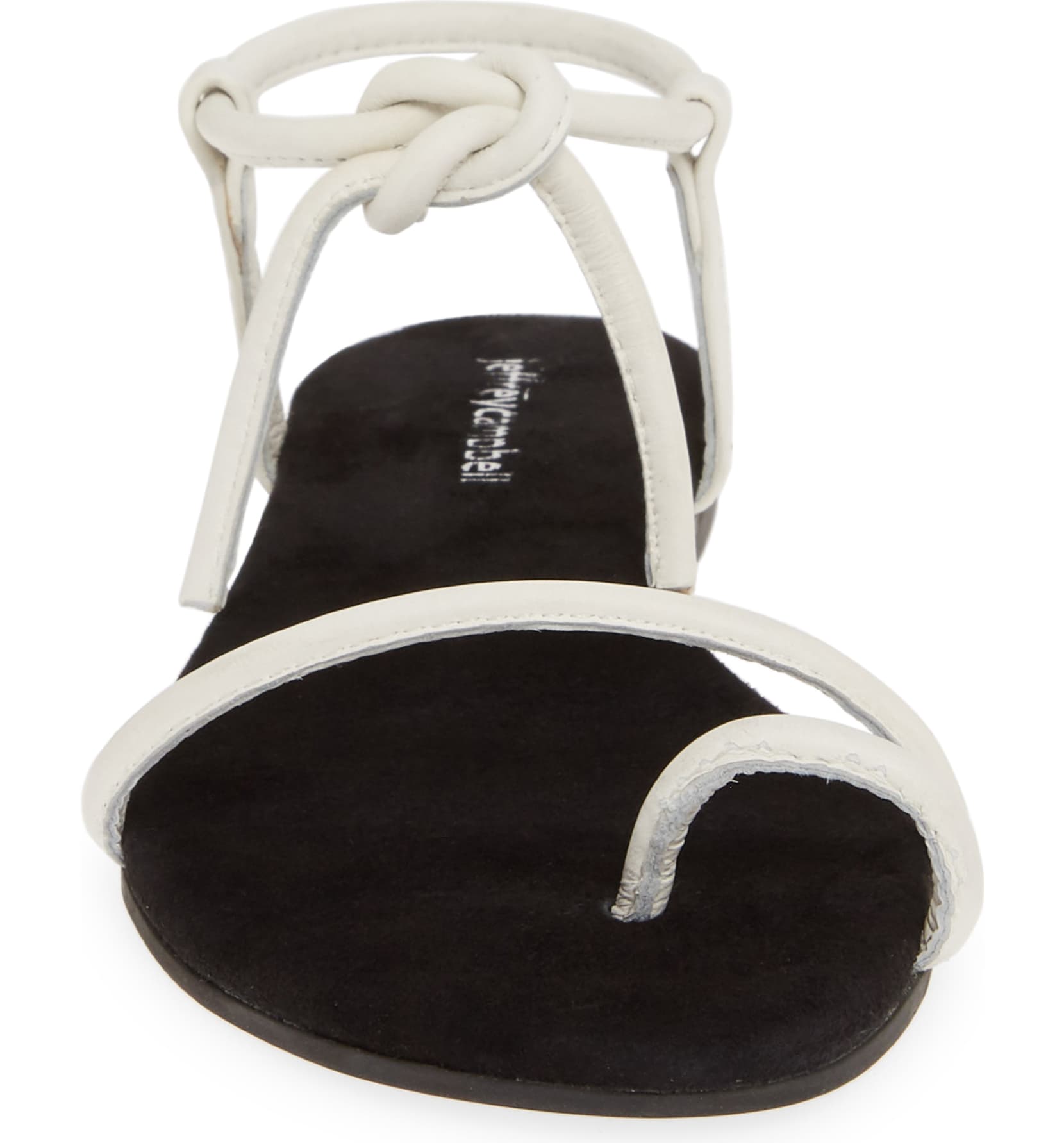 Jeffrey Campbell ASTER en cuir blanc à Lanières Plat Tie Sandal