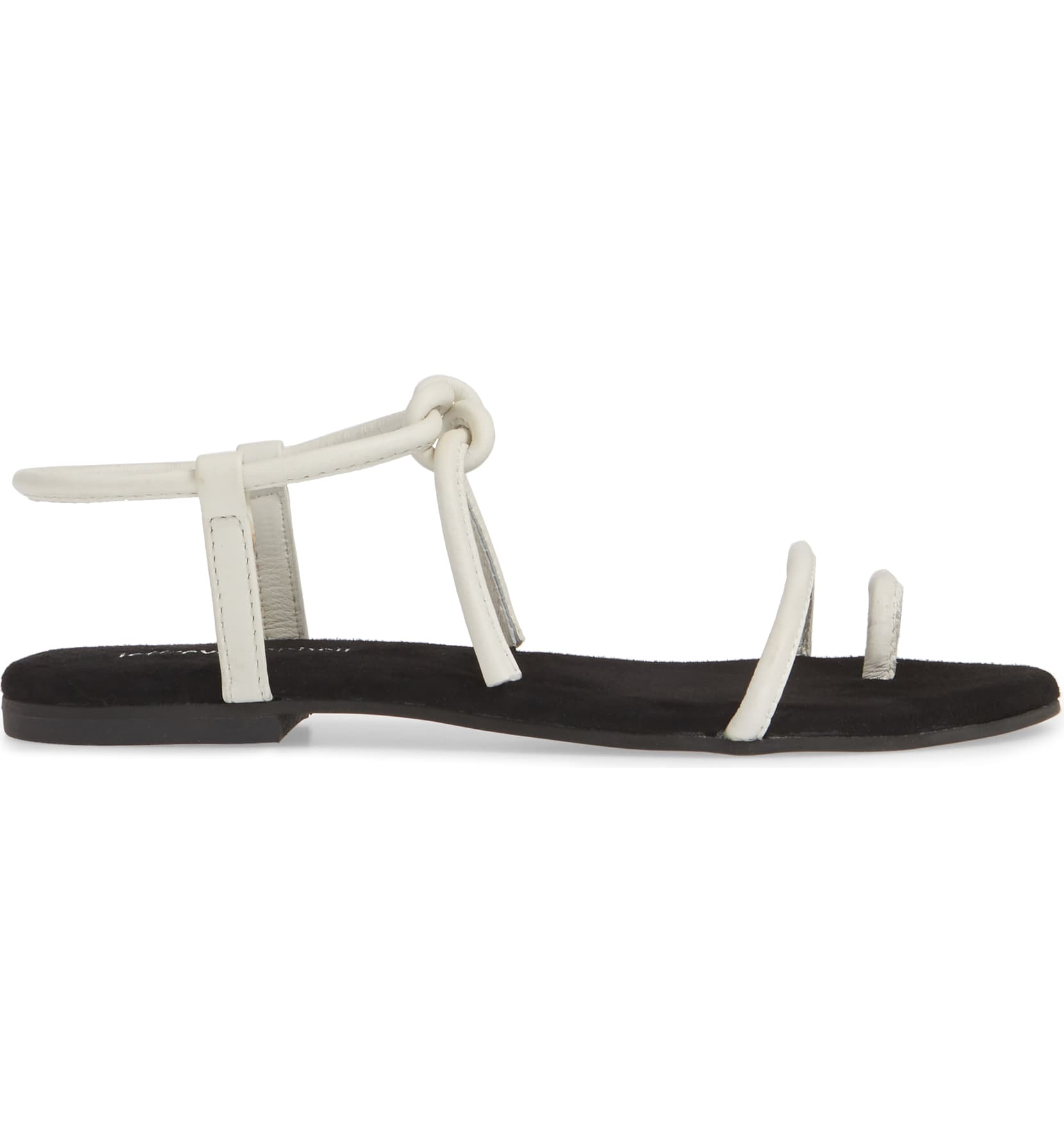Jeffrey Campbell ASTER en cuir blanc à Lanières Plat Tie Sandal