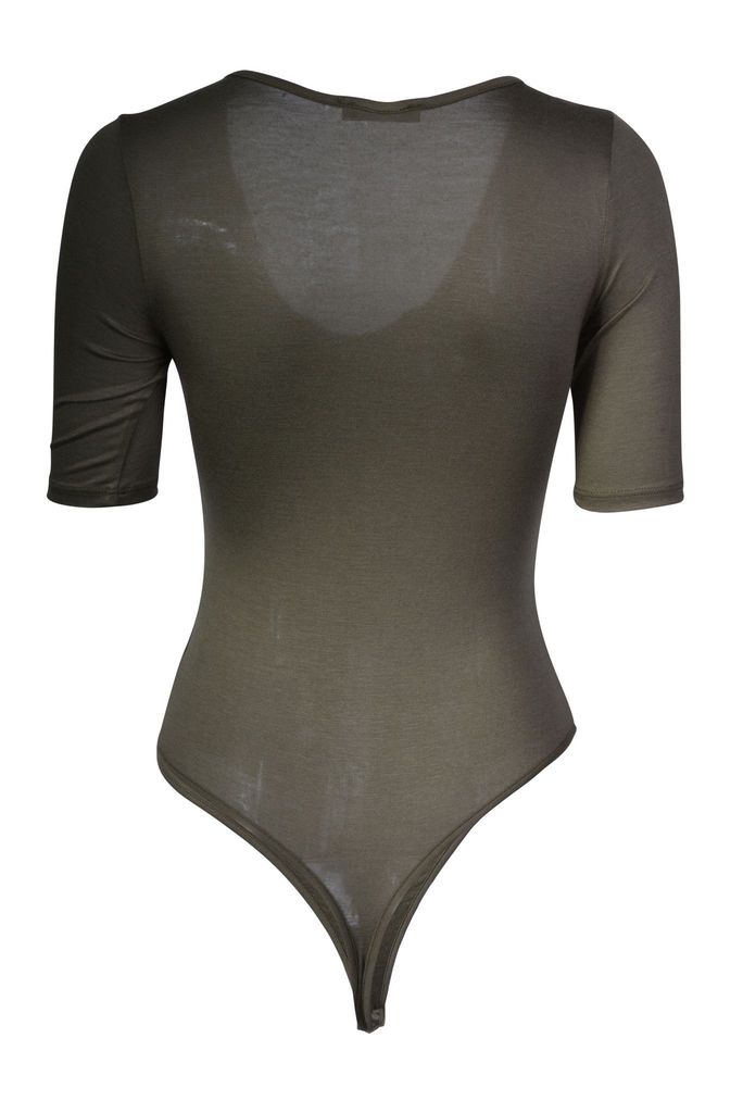 USA Women 3/4 Sleeve Tight Stretch Snap Button Crotch Sexy Bodysuit Unitard eBay