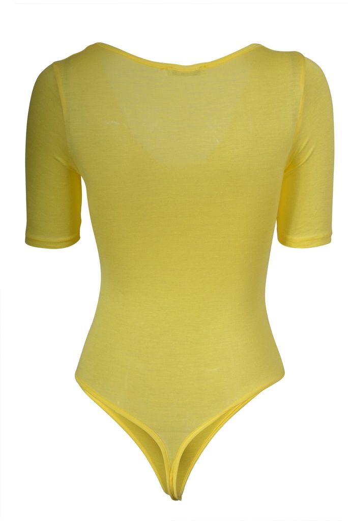 USA Women 3/4 Sleeve Tight Stretch Snap Button Crotch Sexy Bodysuit Unitard eBay