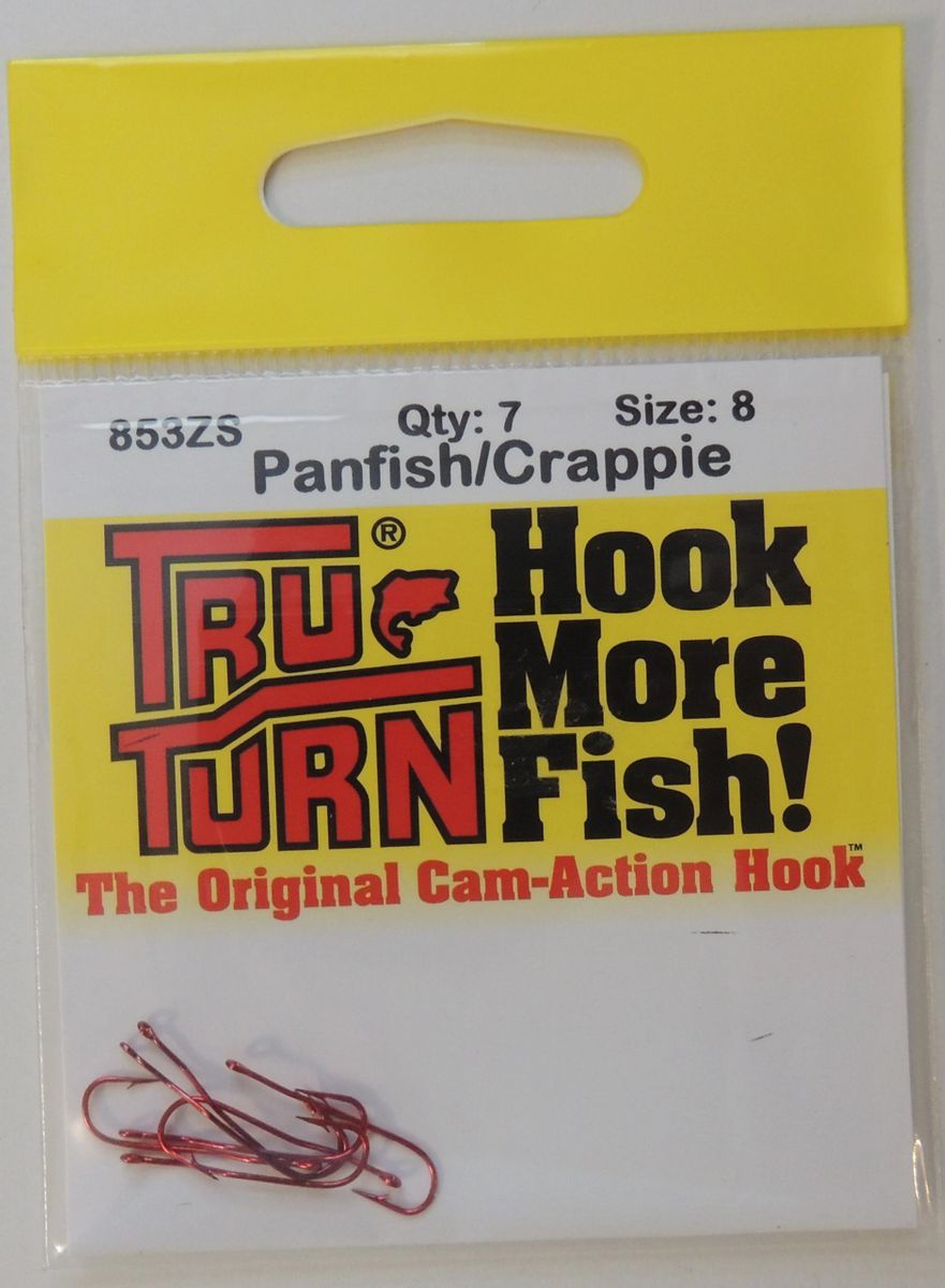 Tru-Turn 853ZS Panfish//Crappie Hook Cam-Action Blood Red qty 7