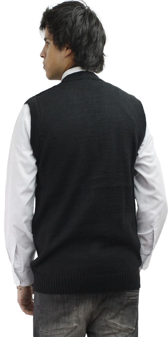 Maglione uomo lana alpaca maglia scollo V bottoni golf gilet design diamante - Foto 8 di 75