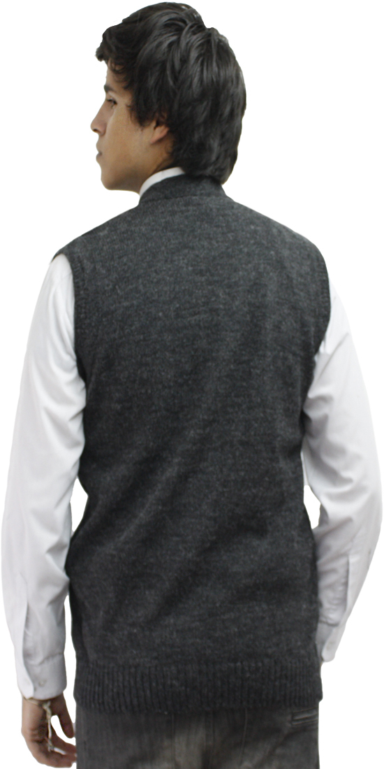 Maglione uomo lana alpaca maglia scollo V bottoni golf gilet design diamante - Foto 44 di 75