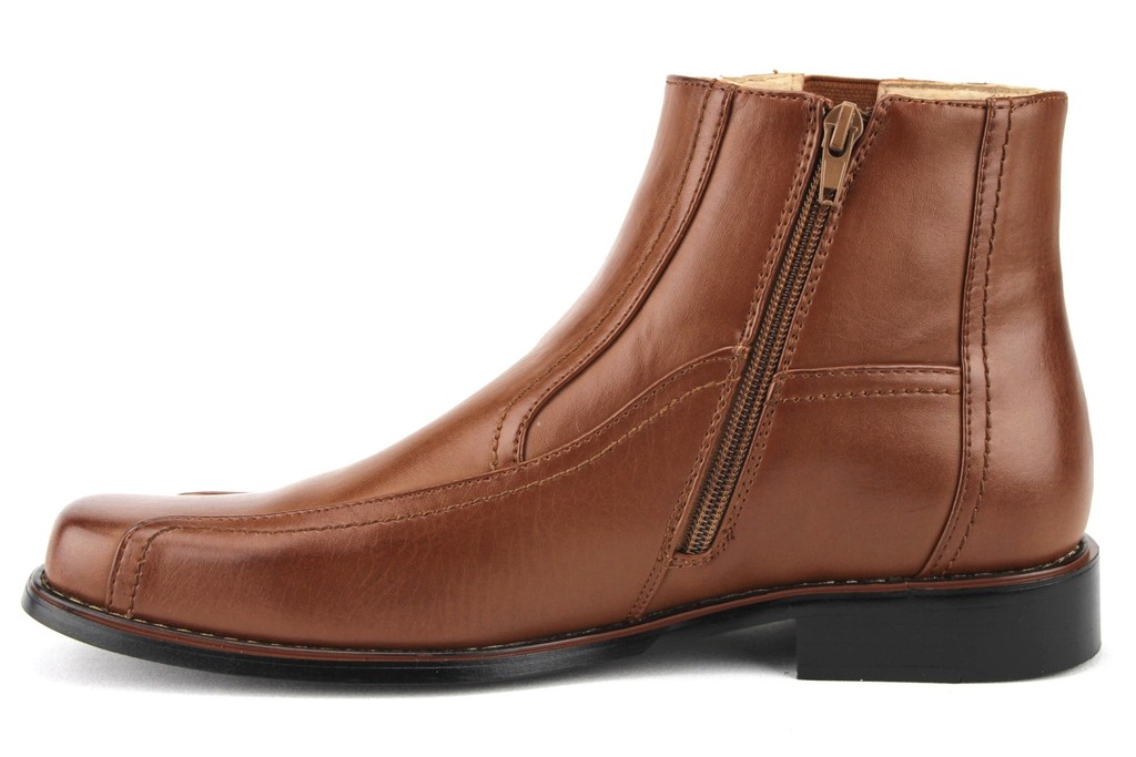 New Majestic Men's 38912 Leather Lined Tall Square Toe Zipped Ankle