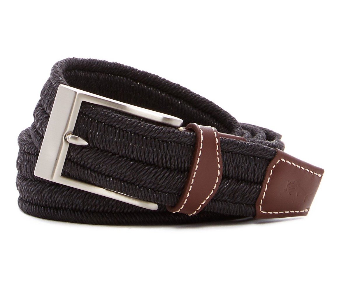 Tommy Bahama Mens Big & Tall Braided Stretch & Leather Belt MSRP 98.00