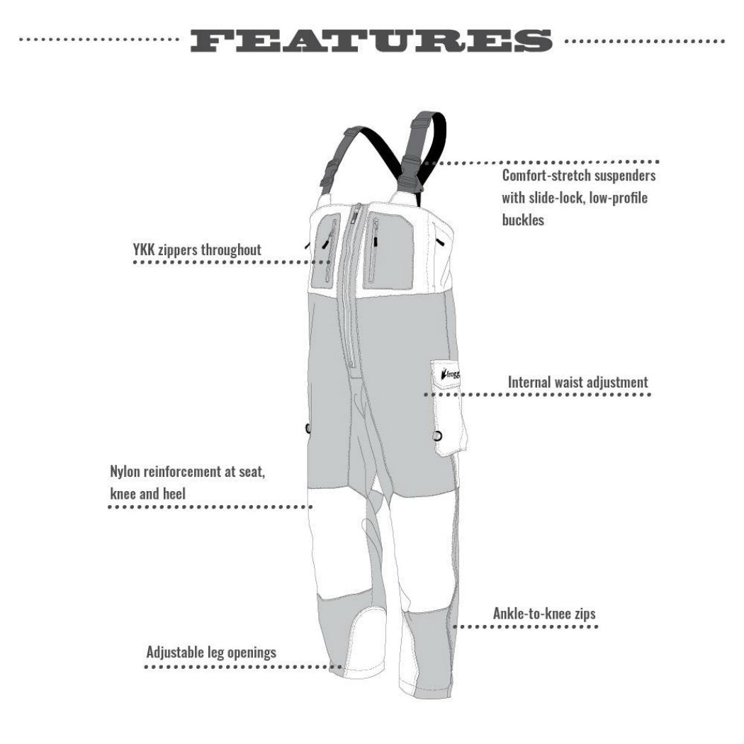 Frogg Toggs PF93160-4877 Pilot II Guide Bib FAST FREE USA SHIPPING