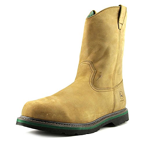 John Deere Men/'s 11-Inch Genuine Leather Non-Safety Toe Wellington Work Boots