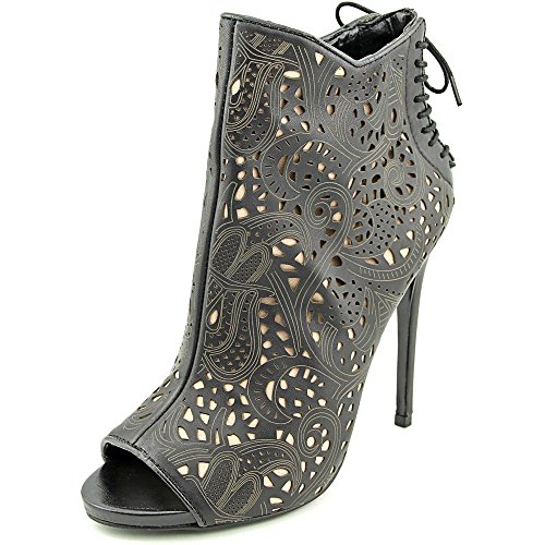 Korsett Peep Toe Heeled Ankle Booties Korsett Peep Toe Heeled Ankle Booties