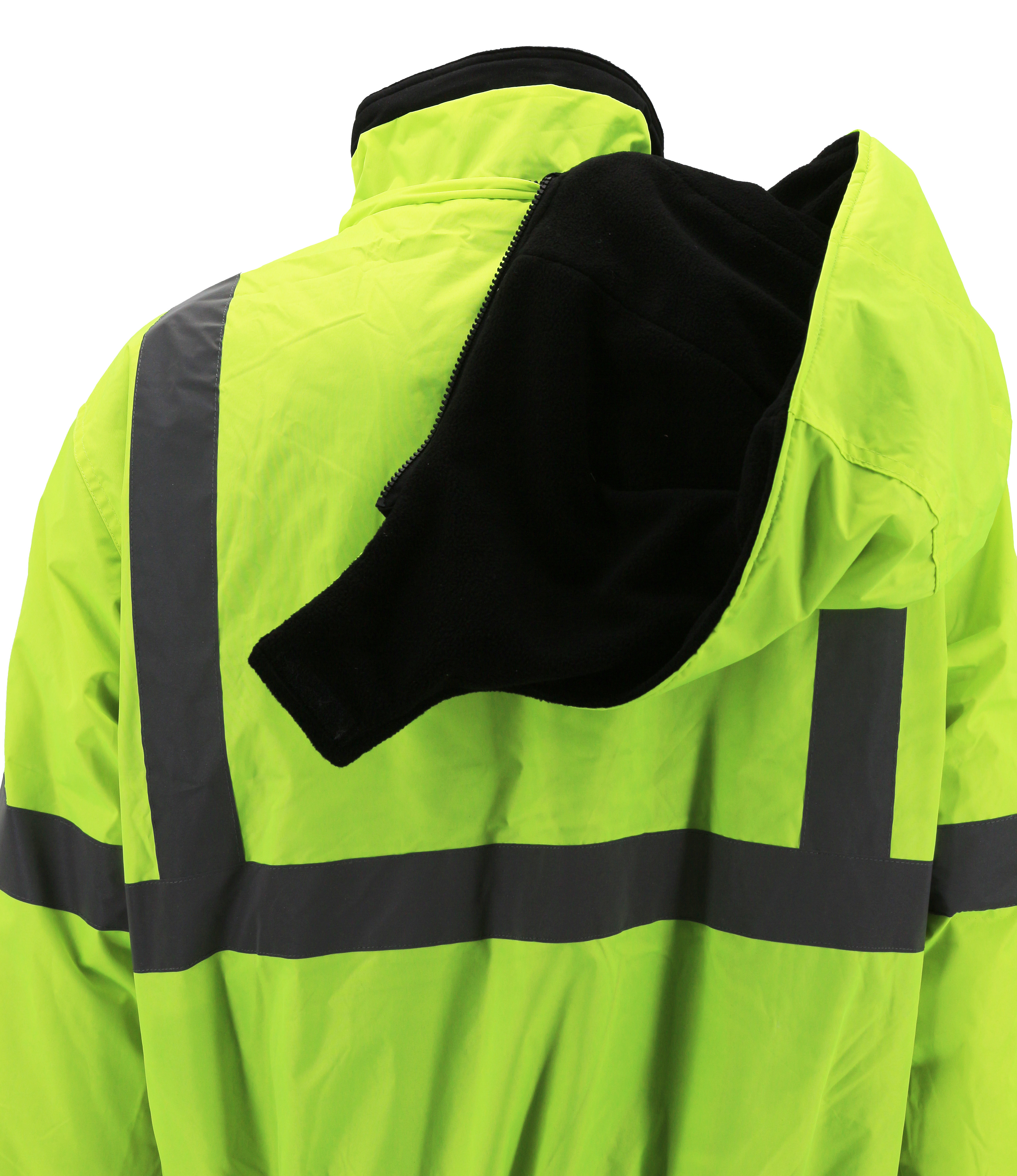 Men/'s Class 3 Safety High Visibility Water Resistant Reflective Neon Work Jacket
