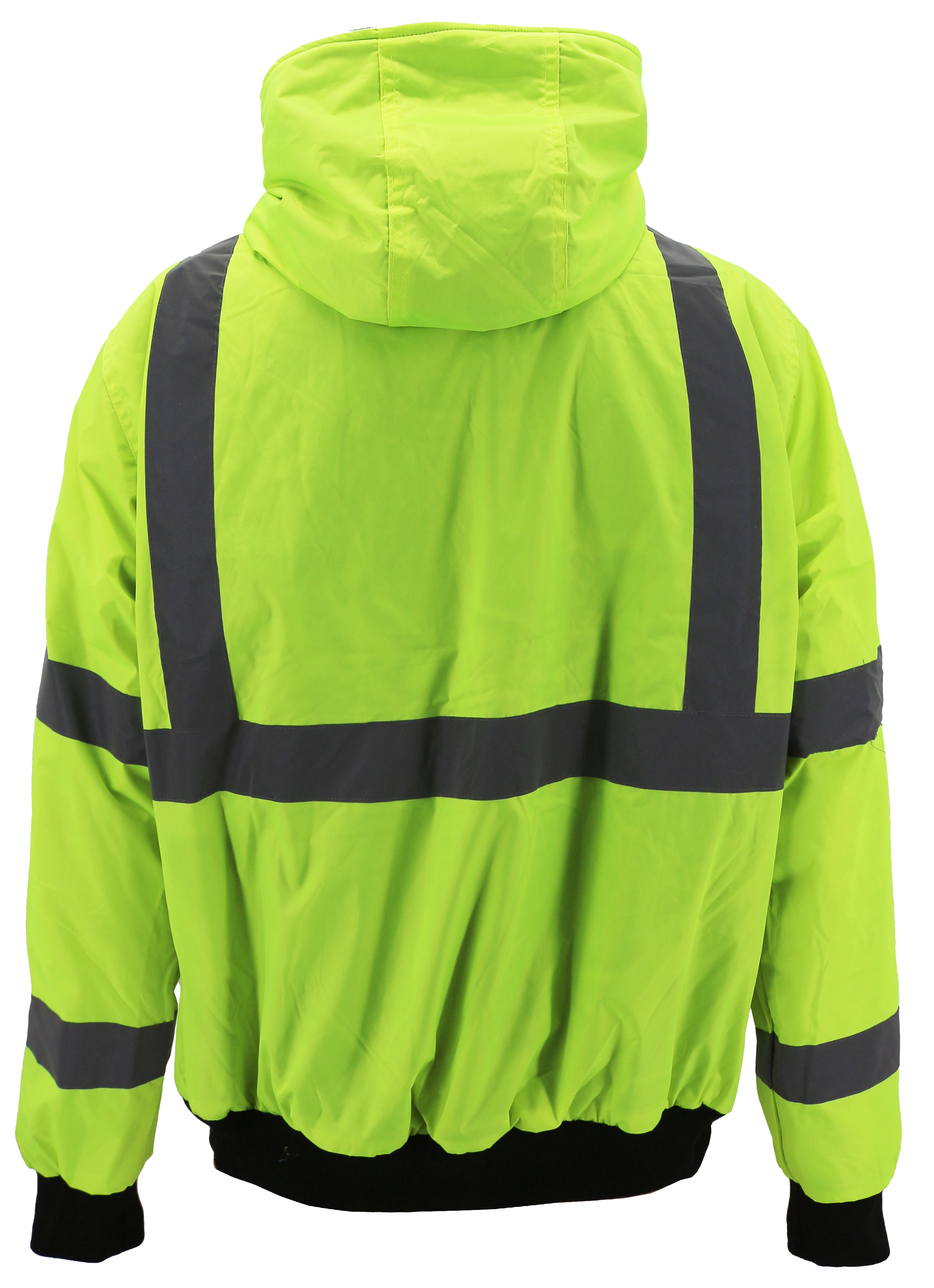 Men/'s Class 3 Safety High Visibility Water Resistant Reflective Neon Work Jacket