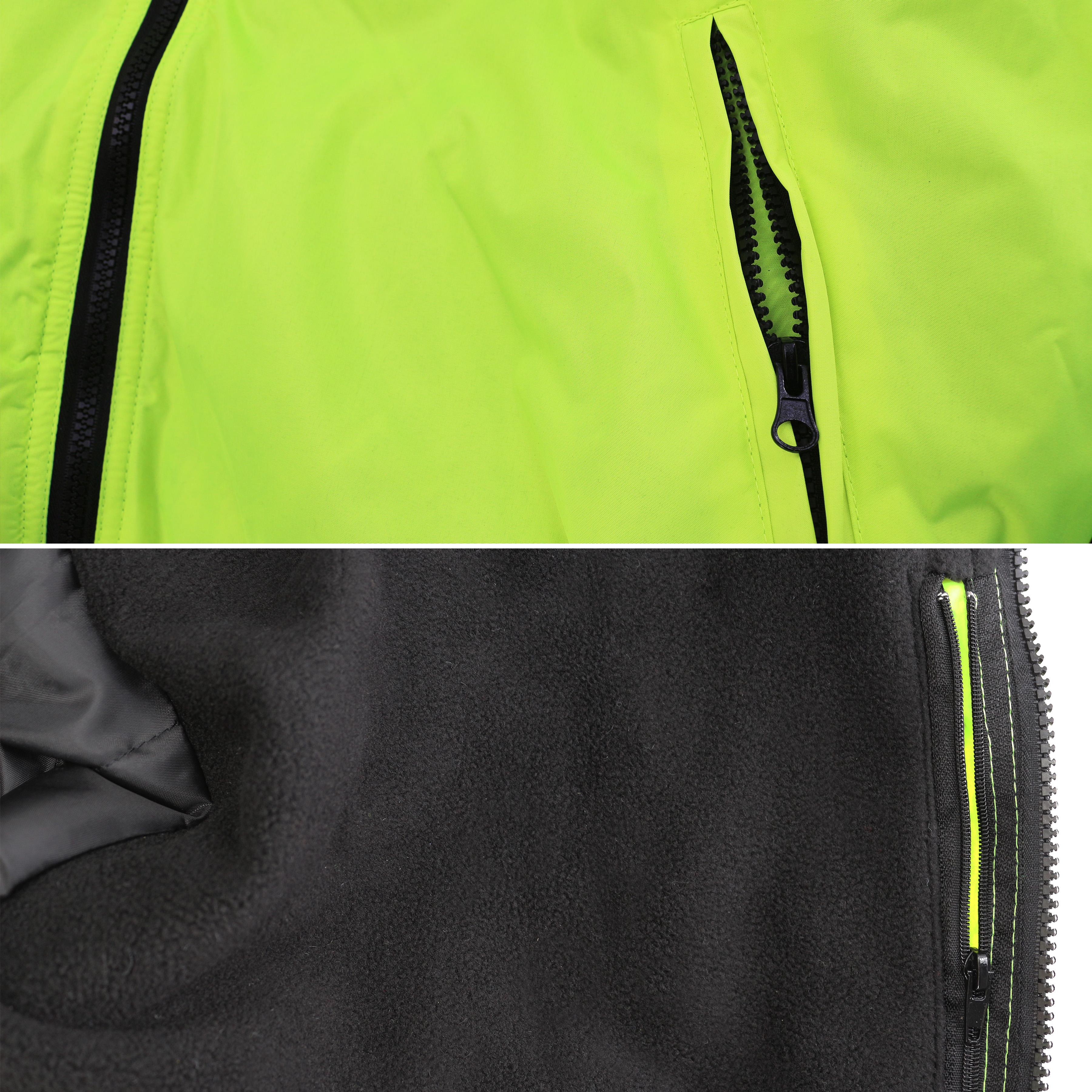 Men/'s Class 3 Safety High Visibility Water Resistant Reflective Neon Work Jacket