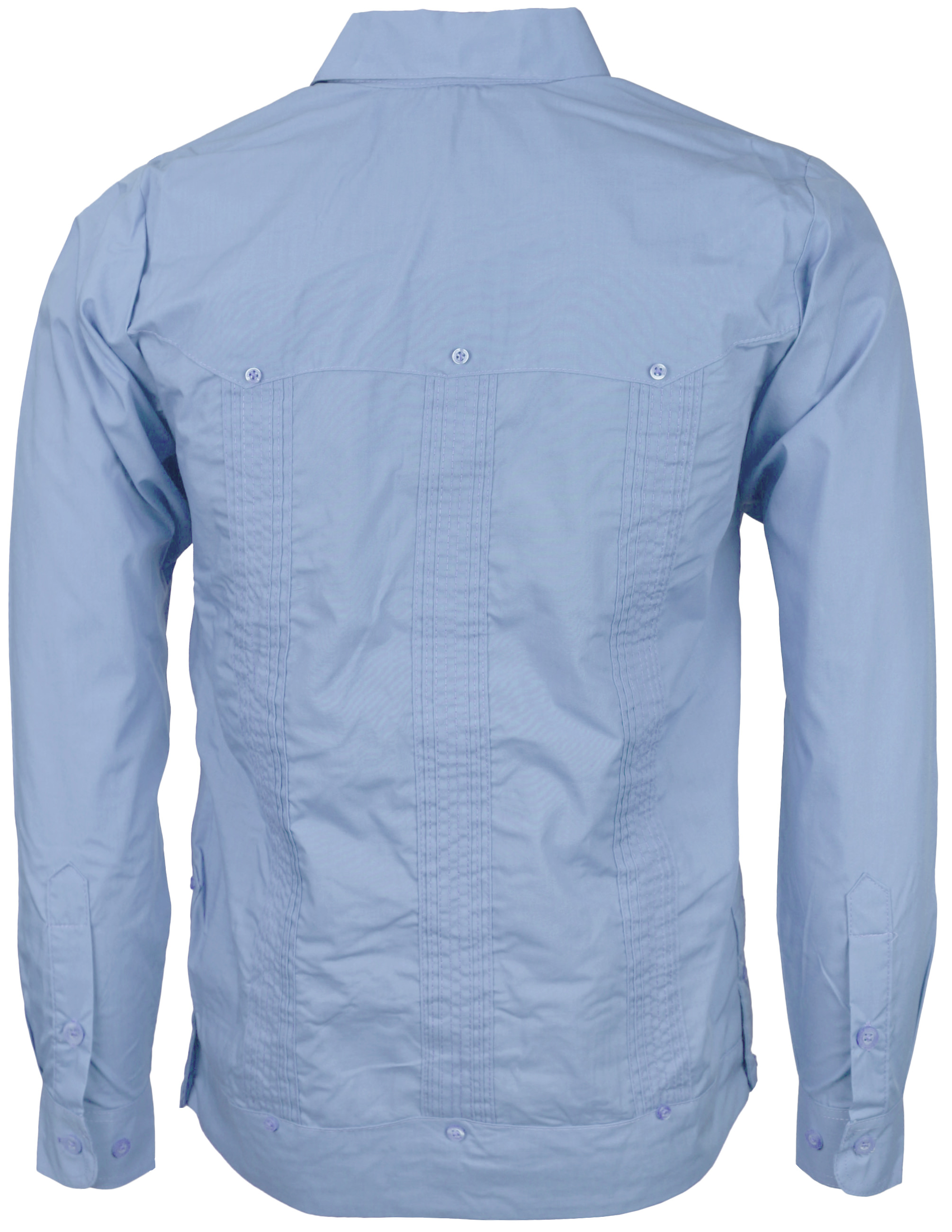 Men/'s Guayabera Cuban Beach Long Sleeve Button Up Casual Dress Shirt SLIM FIT