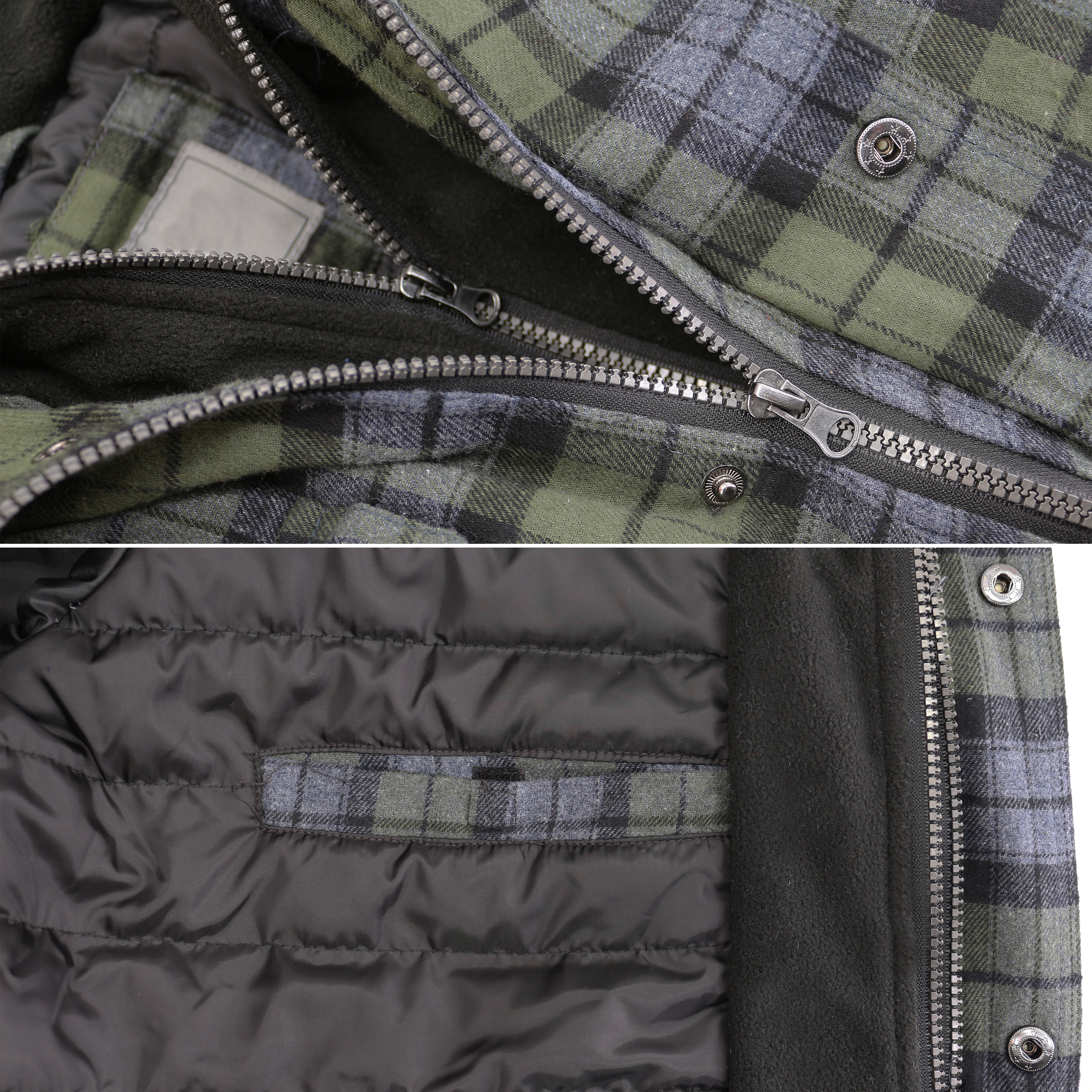 flannel zip up hoodie