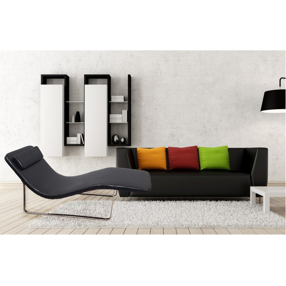Longa Modern Chaise Lounge Chair Black Ebay - Longamodernchaiseloungechairblack longa modern chaise lounge chair black ebay - longamodernchaiseloungechairblack
