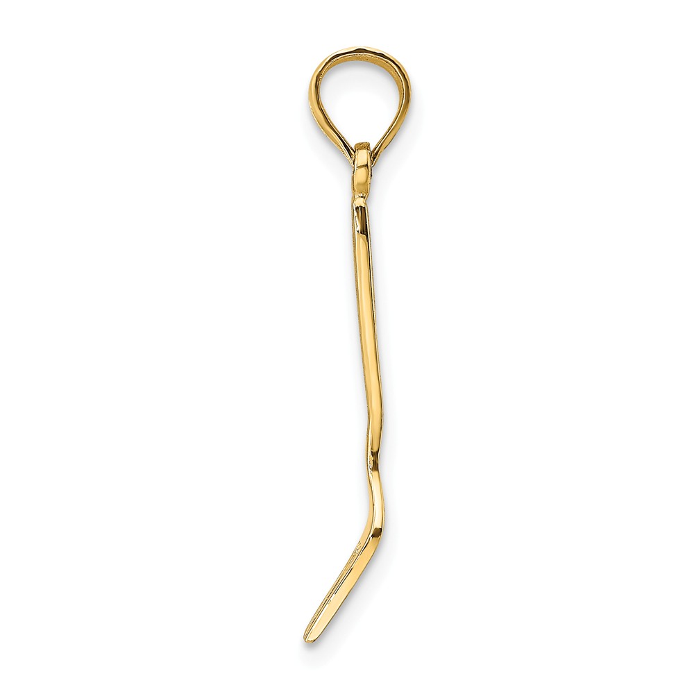 14K avec Black Enamel table 3-D Fourche charme