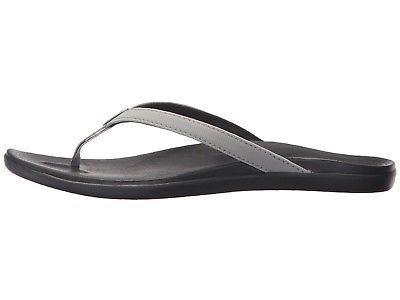 Olukai 20294 1G40 Ho/'opio Cooler Grey Black Women/'s Flip Flops