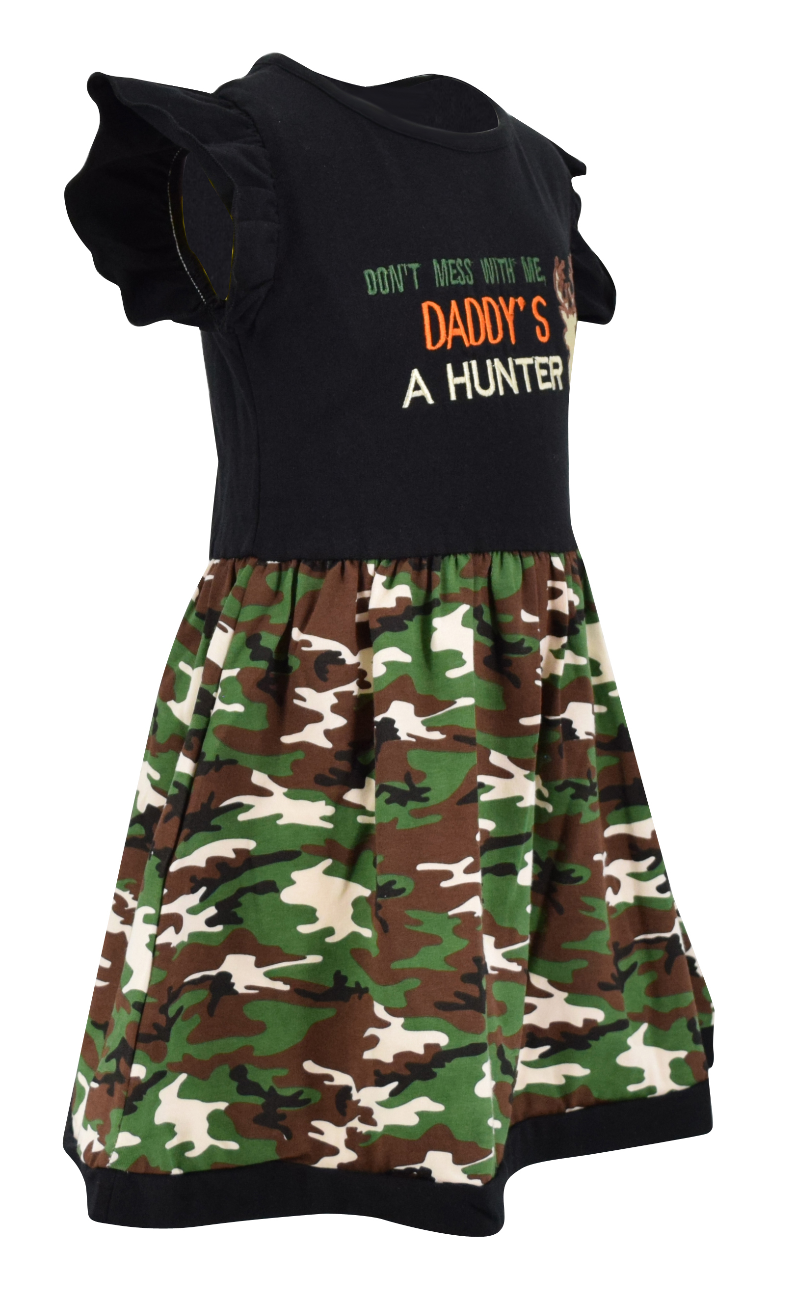 Girls My Dad Hunts Camo Father/'s Day Dress 2t 3t 4t 5 6 7 8 Toddler Kids Clothes
