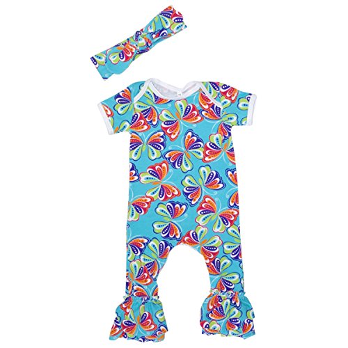 Headband Outfits USA Newborn Baby Girl Clothes Flower Jumpsuit Romper Bodysuit