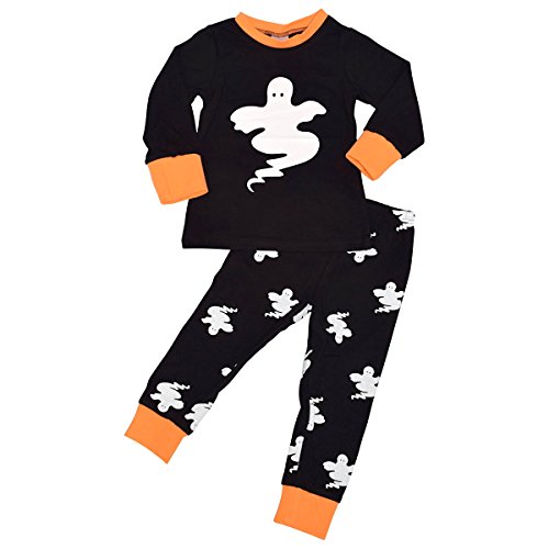 kids boutique ghost halloween pajama set outfit boys