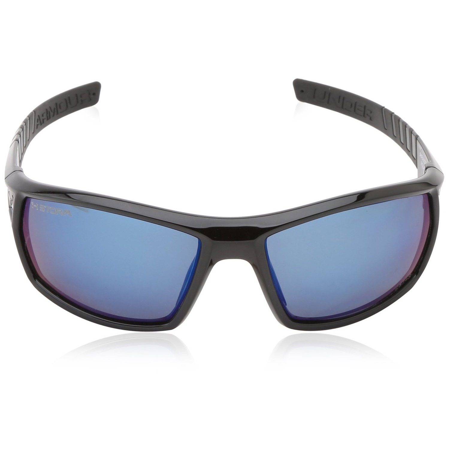 Under Armour UA Ranger Sunglasses Black Frame Blue Mirror ...