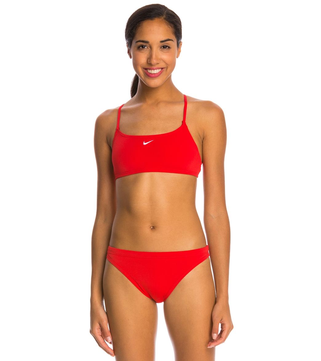 Nike Swim Womens Poly Core Solids Sport 2 Piece Swimsuit