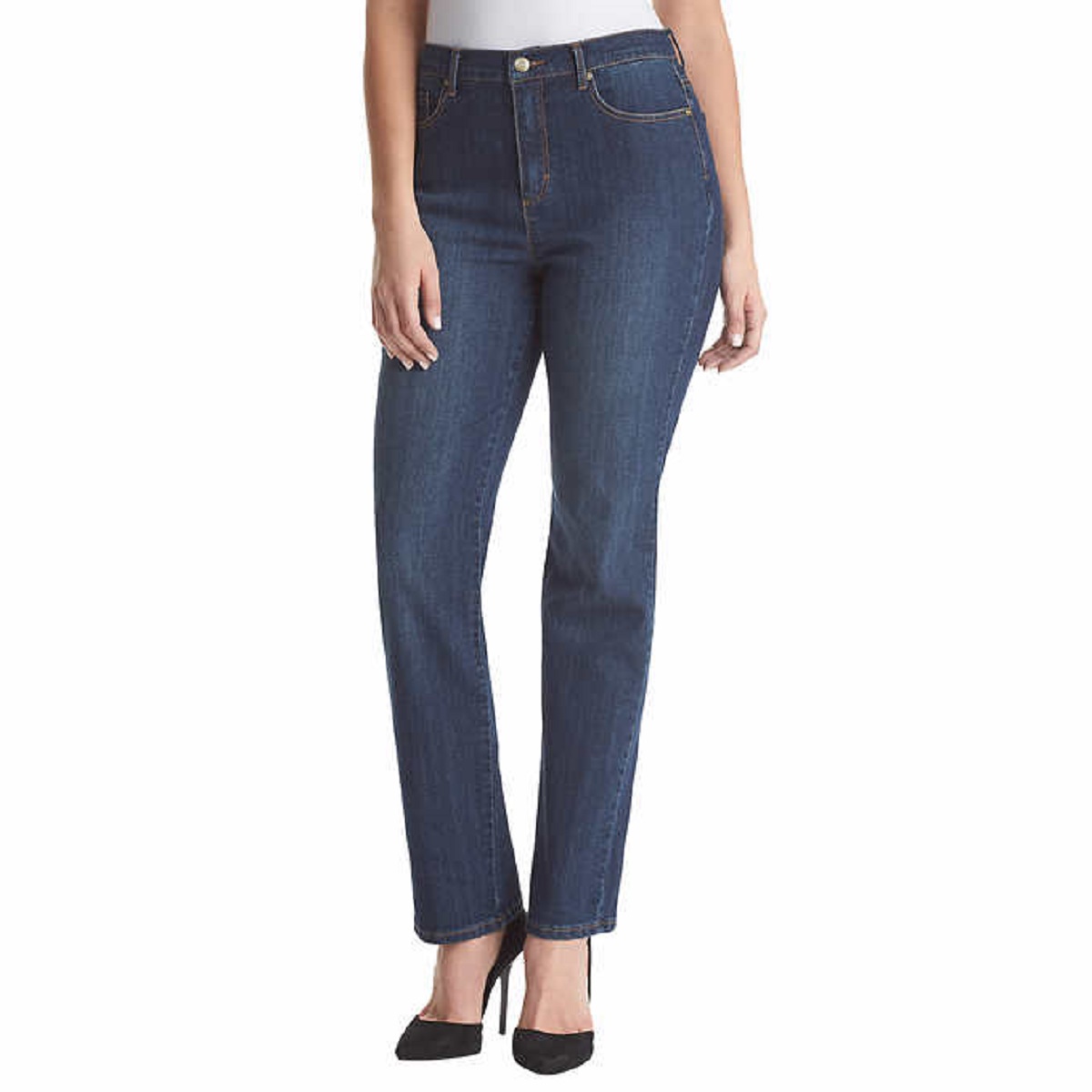 Gloria Vanderbilt Womens Amanda Slimming Stretch Classic Tapered Leg Denim Jeans