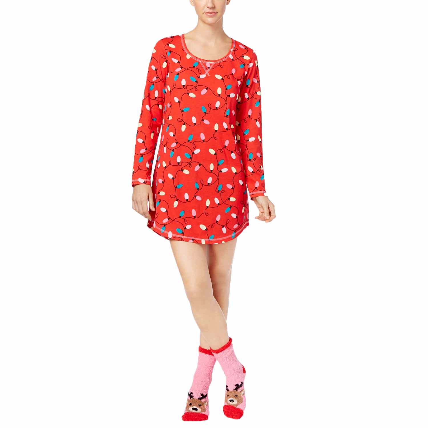 Jenni by Jennifer Moore Women/'s Graphic Sleepshirt and Socks Set