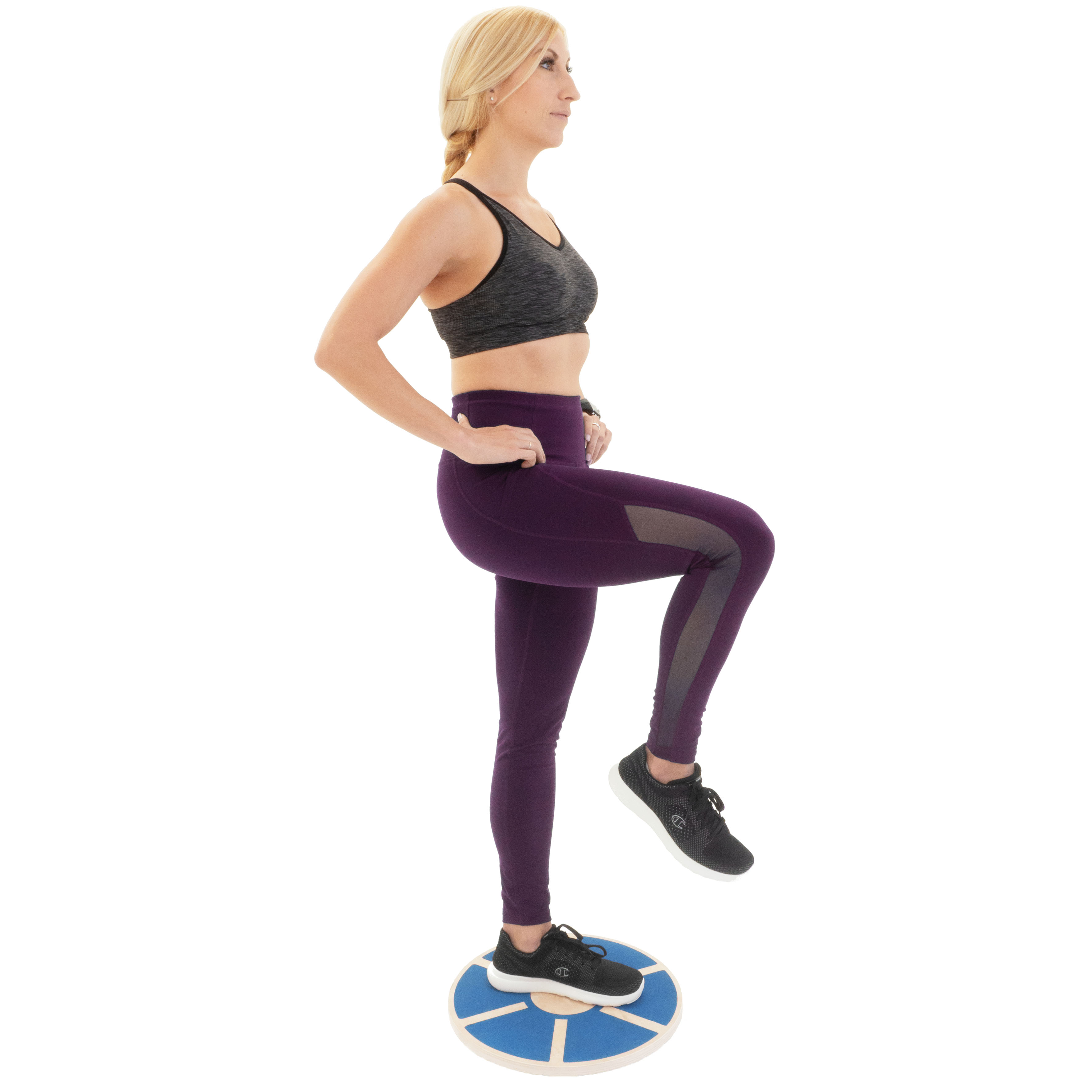 Prosource Fit Wooden Balance Board Non-Slip Wobble Core Trainer 15.75in Diameter