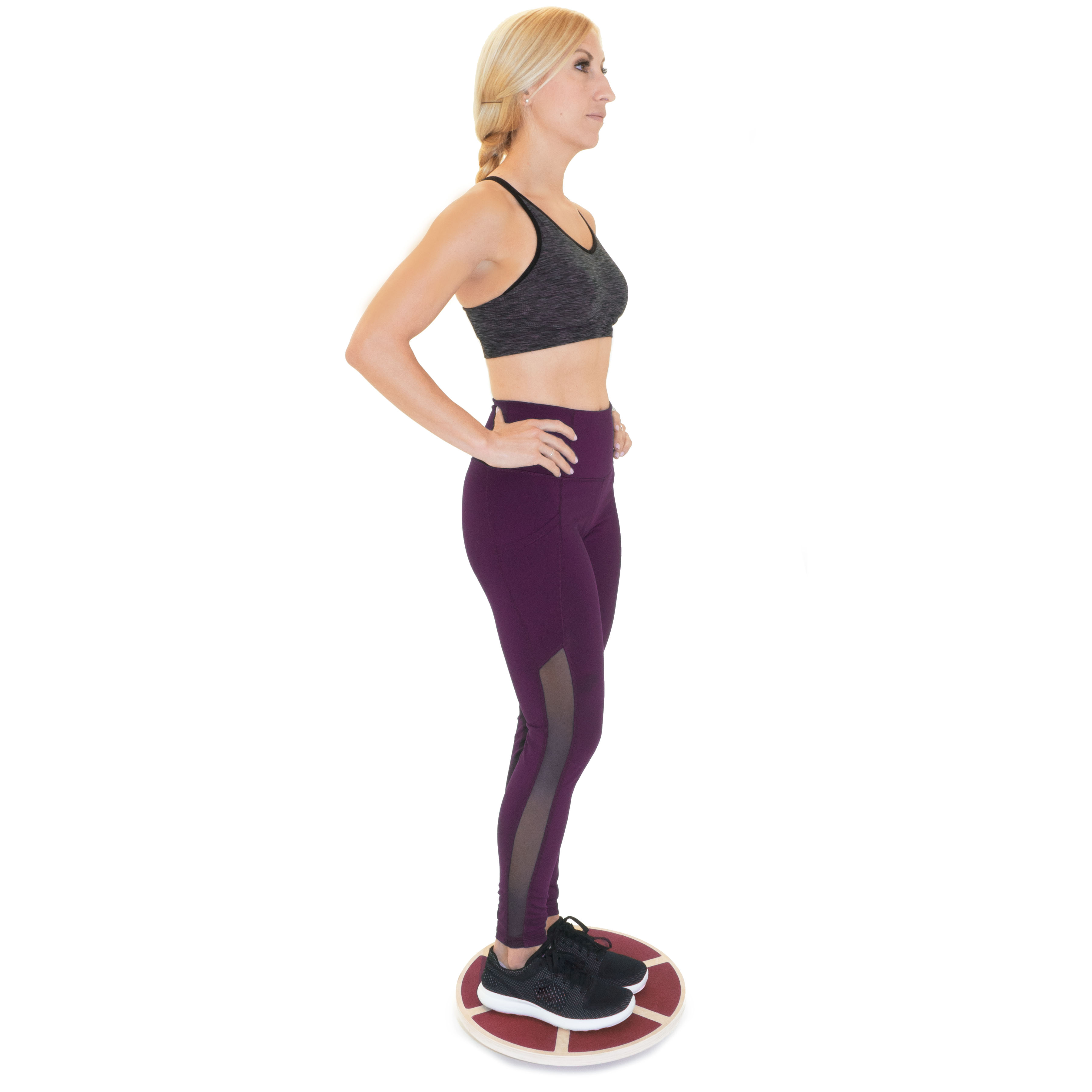 Prosource Fit Wooden Balance Board Non-Slip Wobble Core Trainer 15.75in Diameter
