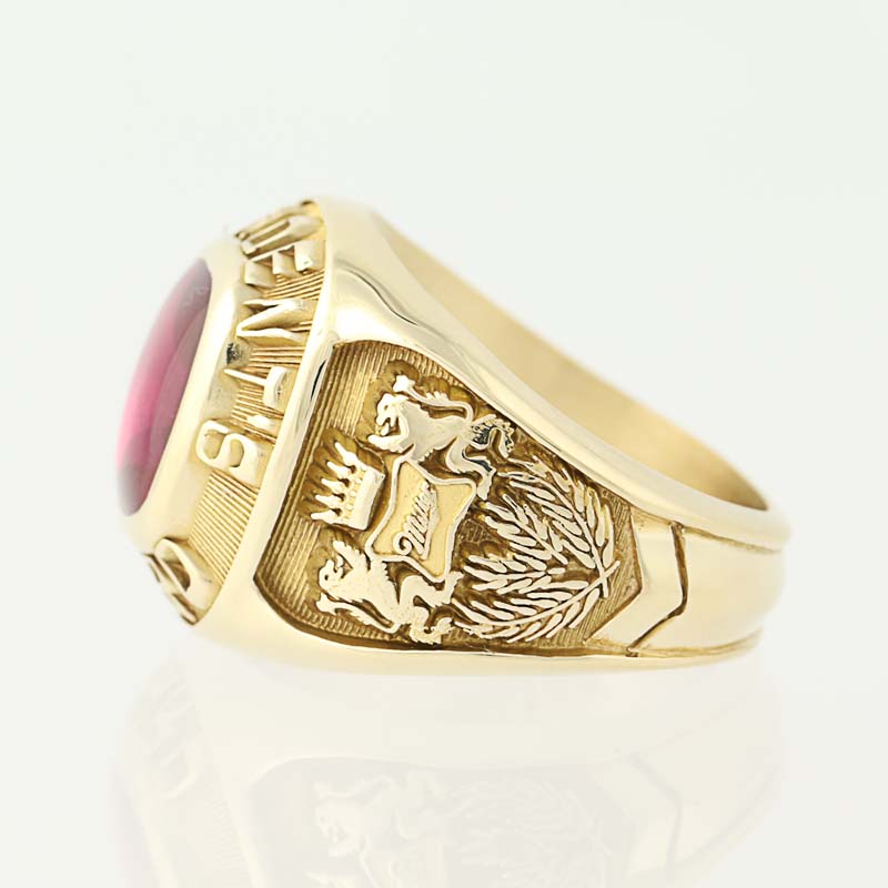 Miller Brewing Company President’s Award Ring 14k Gold Synthetic Ruby