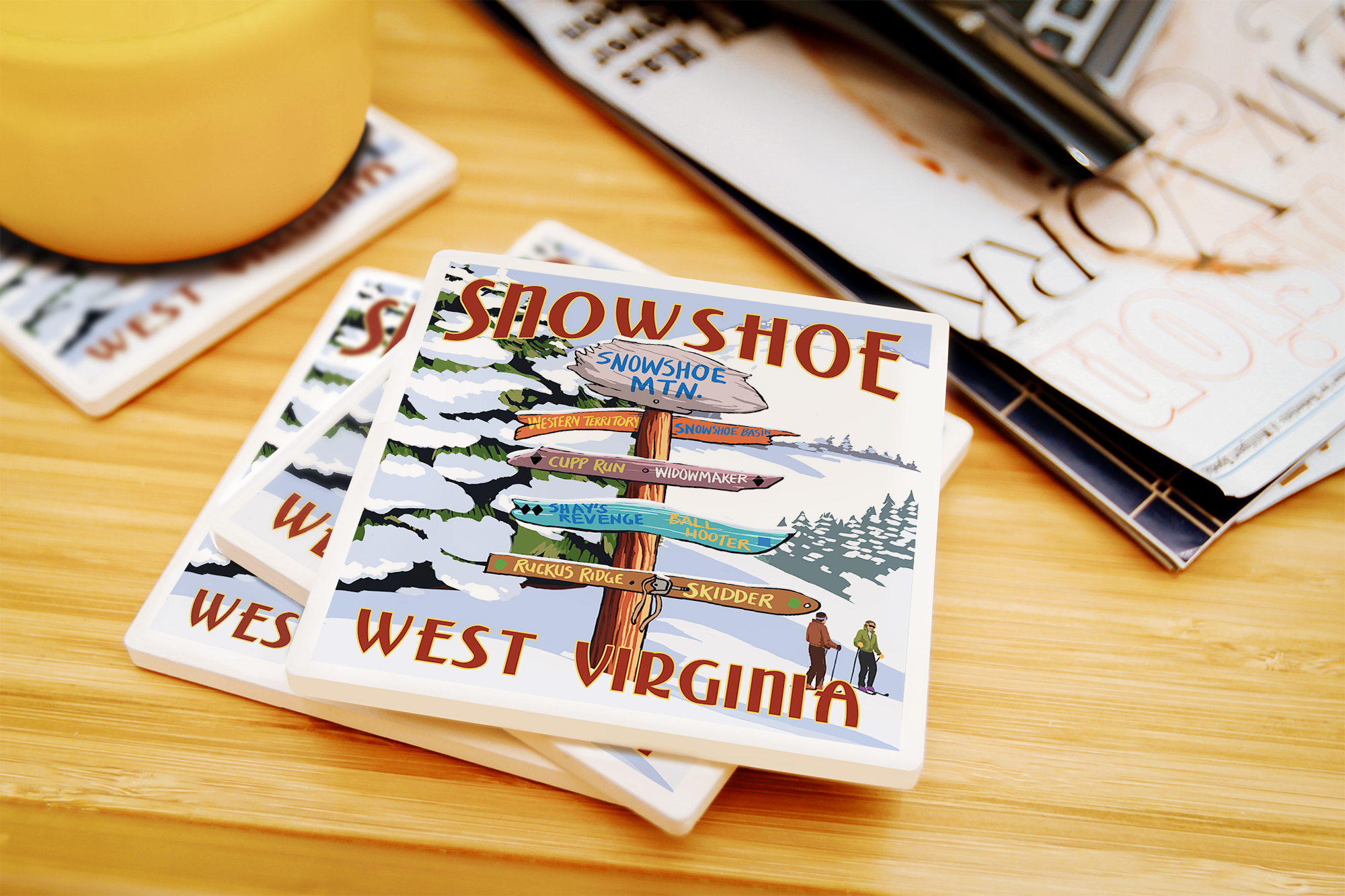 Snowshoe WV Dest Sign Posters, Wood /& Metal Signs LP Artwork