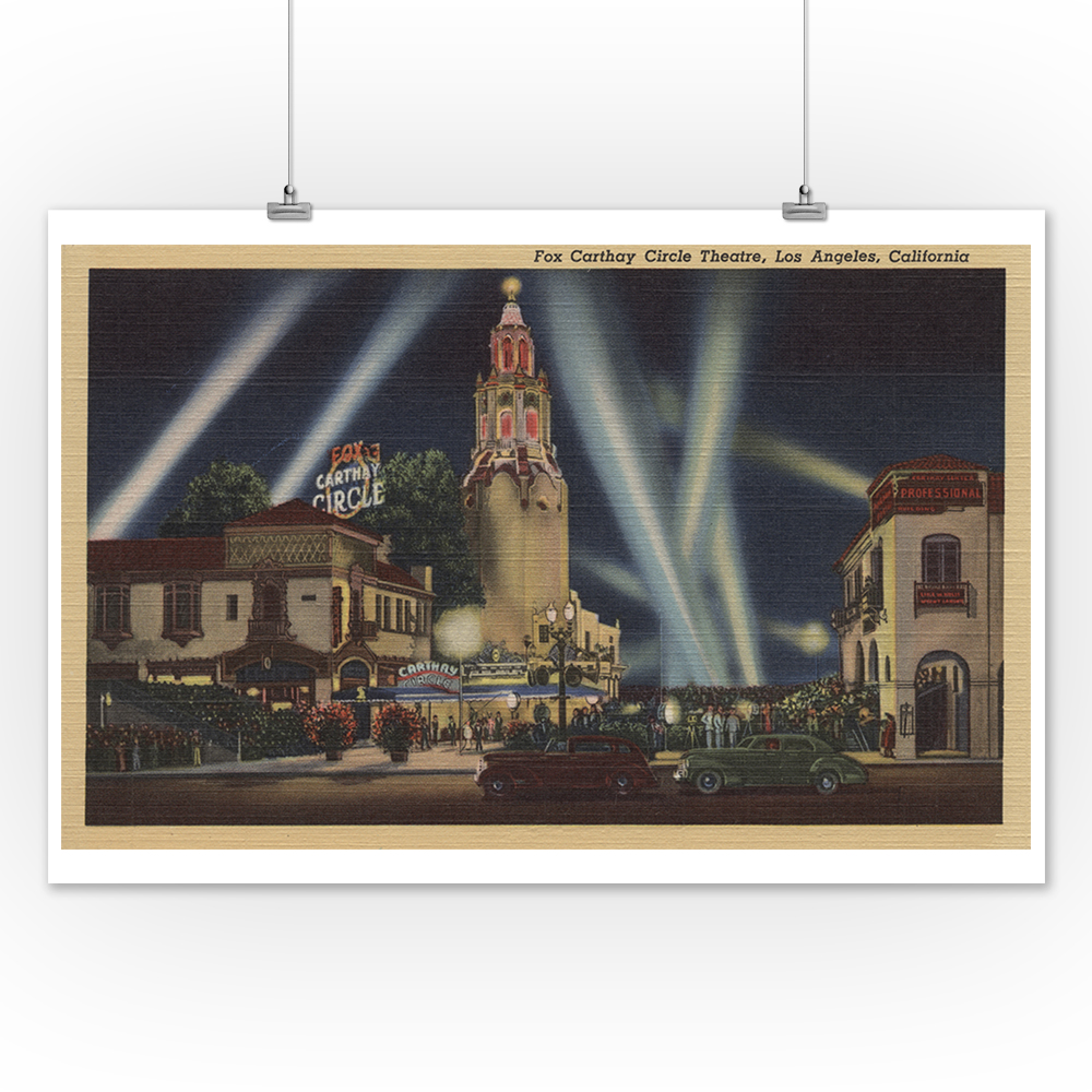 Los Angeles CA Fox Carthay Circle Theatre View Posters, Wood /& Metal Signs