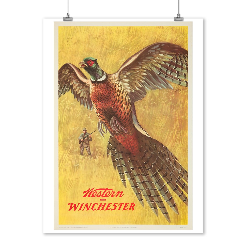 Western Winchester Vintage Poster Posters, Wood /& Metal Signs Pursell Woods