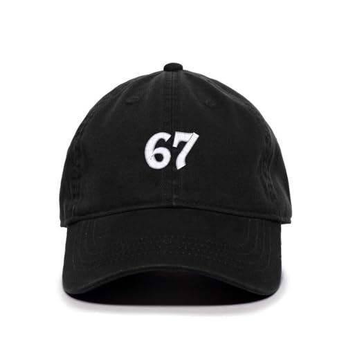 67 Six Seven Sixtyseven Meme Embroidered Baseball Cap Cotton Adjustable Dad Hat