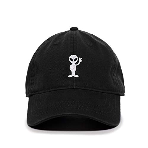 Peace Sign Vintage Baseball Cap - Embroidered Cotton Adjustable Dad Hat In Dark Grey