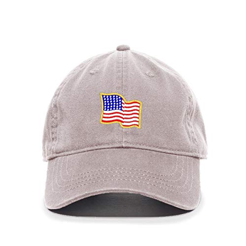Berretto da baseball bandiera americana USA Waiving Flag ricamato regolabile cappello papà - Foto 7 di 19