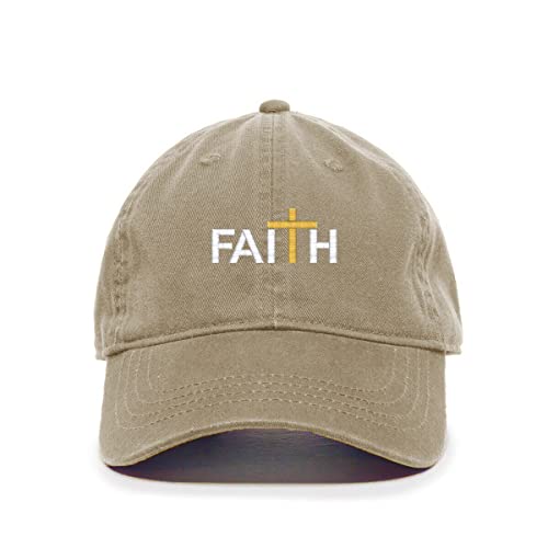 Faith with Cross Christianity Baseball Cap Embroidered Cotton Adjustable Dad Hat - Picture 8 of 19