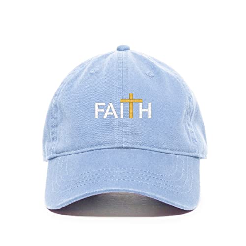 Faith with Cross Christianity Baseball Cap Embroidered Cotton Adjustable Dad Hat - Picture 9 of 19
