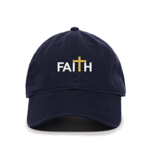 Faith with Cross Christianity Baseball Cap Embroidered Cotton Adjustable Dad Hat - Picture 11 of 19