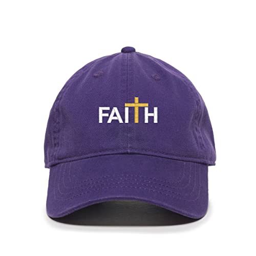 Faith with Cross Christianity Baseball Cap Embroidered Cotton Adjustable Dad Hat - Picture 15 of 19