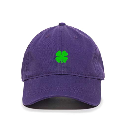 4 Leaf Clover Shamrock Baseball Cap Embroidered Cotton Adjustable Dad Hat - Picture 15 of 19