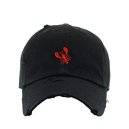 Lobster Vintage Baseball Cap Embroidered Cotton Adjustable