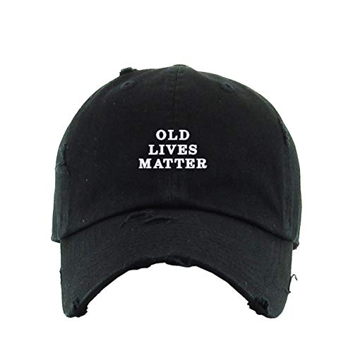 Old Lives Matter Vintage Baseball Cap Embroidered Adjustable Distressed Dad Hat - Picture 2 of 15