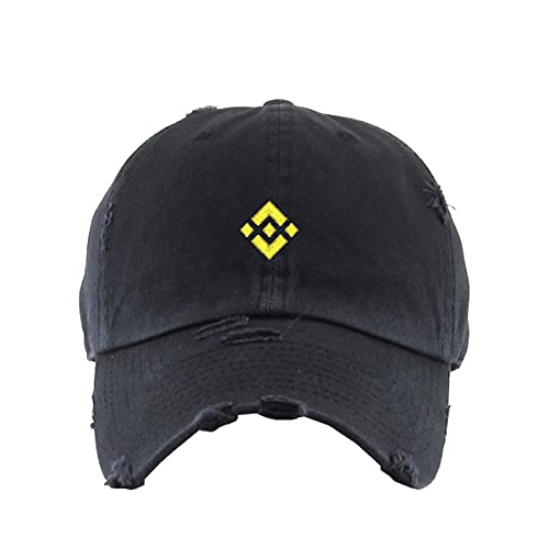 Binance Vintage Baseball Cap bestickt Baumwolle verstellbar abgenutzt Papa Mütze - Bild 8 von 15