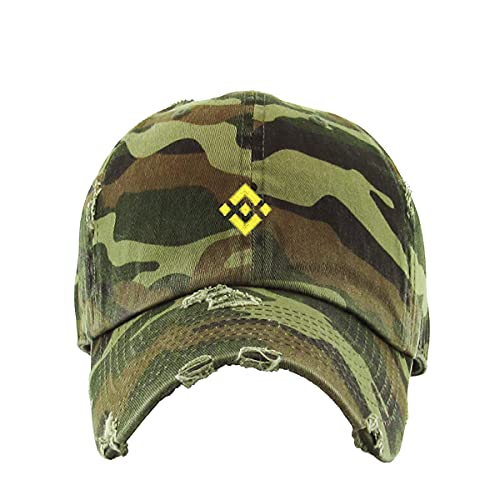 Binance Vintage Baseball Cap bestickt Baumwolle verstellbar abgenutzt Papa Mütze - Bild 9 von 15