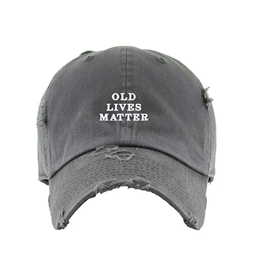 Old Lives Matter Vintage Baseball Cap Embroidered Adjustable Distressed Dad Hat - Picture 5 of 15