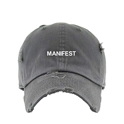 Manifest Vintage Baseball Cap Embroidered Cotton Adjustable Distressed Dad Hat - Picture 5 of 15