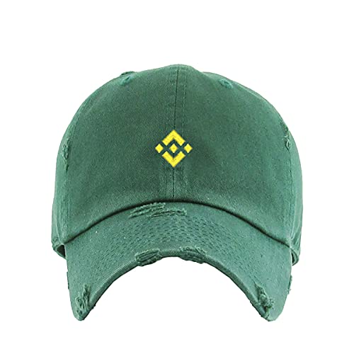 Binance Vintage Baseball Cap bestickt Baumwolle verstellbar abgenutzt Papa Mütze - Bild 12 von 15