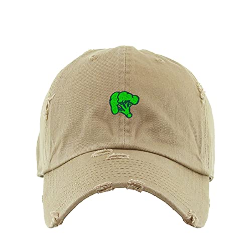 Broccoli Vintage Baseball Cap Embroidered Cotton Adjustable Distressed Dad Hat - Picture 8 of 15
